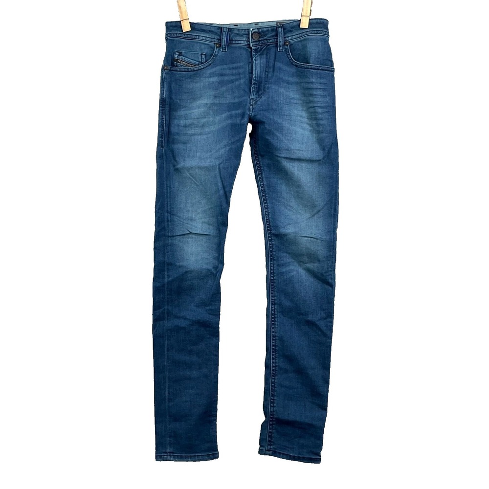 Diesel Thommer Slim Skinny Jeans Womens 30x30.5* Blue Whisker Denim Streetwear